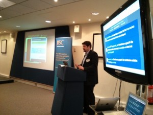 Richard Entwhistle of Ingenius Solutions presents one of his xcri-cap demonstrator projects